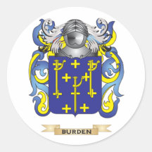 Burden Coat of Arms (Family Crest) Stickers