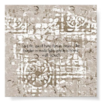 "Burden Made Light" on "Crumbly Castle Wall" posters