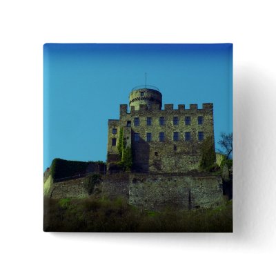 Burg Pyrmont, German Castle Souvenirs Button by GermanyScenes