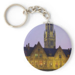 Burg Square and Belfry Tower, Bruges, Belgium Keychains