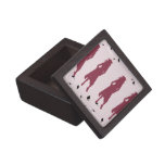 Burgandy and Black Grad Girl Silhouettes Premium Trinket Box