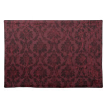 Burgandy Damask Placemat