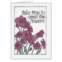 Burgandy Smell The Flowers cards
