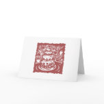 Burgandy Wedding Thank You Card