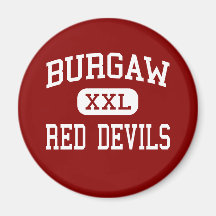 Burgaw - Red Devils - Middle - Burgaw Fridge Magnets