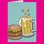 Burger and a Brew Greeting Card