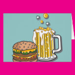 Burger and a Brew Greeting Card