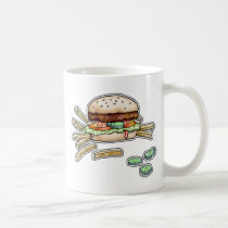 BURGER and FRIES CUP, TRAVEL MUG, STEIN mugs
