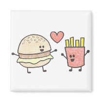 Burger and Fries Magnet by EmacAttack Burger and Fries Magnet
