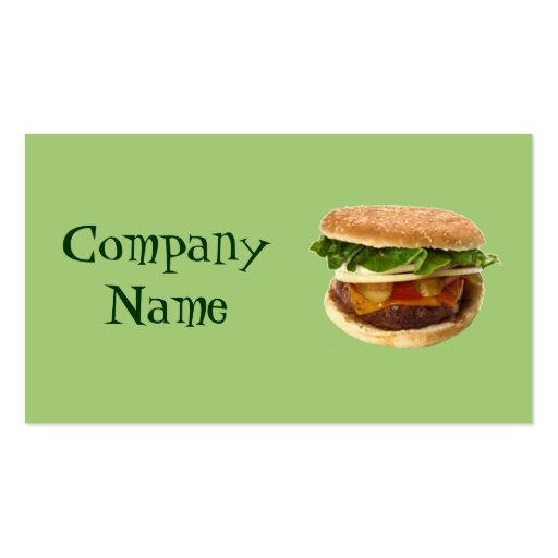 Burger Business Card Templates (front side)