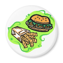 Burger & Fries Refrigerator Magnet