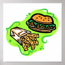 Burger & Fries Print