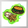 Burger & Fries Print