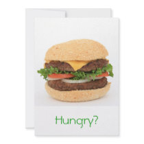 Burger invitation for a meal