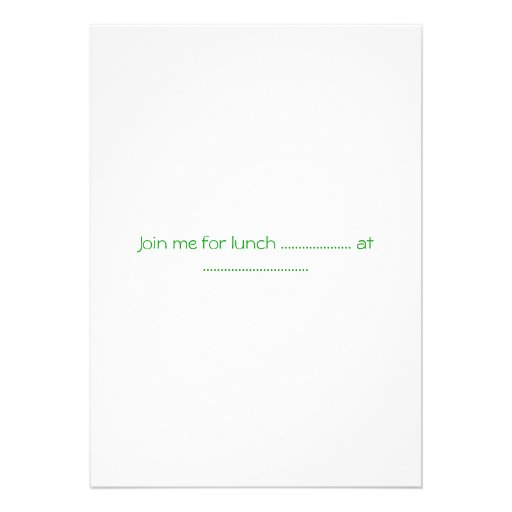 Burger invitation for a meal