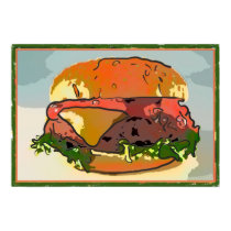 Burger Italiano posters by nextstopitaly Burger Italiano posters