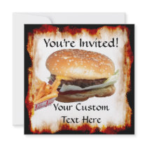 Burger 'n Fries Invitation