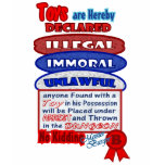 Burgermeister Edict Toys Unlawful Christmas Design t-shirts