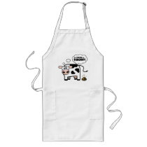 Burgers?! Funny Cow Apron by LisaMarieDesign Burgers?! Funny Cow Apron