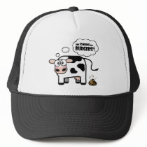 Burgers?! Funny Cow Hat by LisaMarieDesign Burgers?! Funny Cow Hat