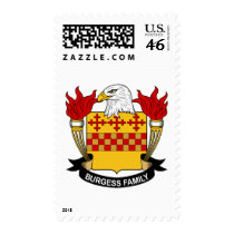 Burgess Family Crest postage by coatsofarms Burgess Family Crest postage