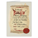 Burglar Contract Greeting Cards