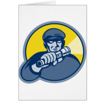 burglar thief mugger criminal front flashlight cards