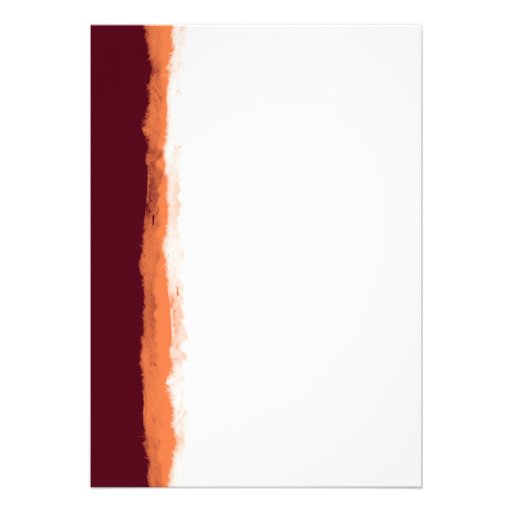 Burgundy and Orange Torn Paper Graduation Personalized Announcements