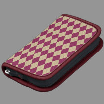 Burgundy and Tan Argyle Rickshaw Folio planners