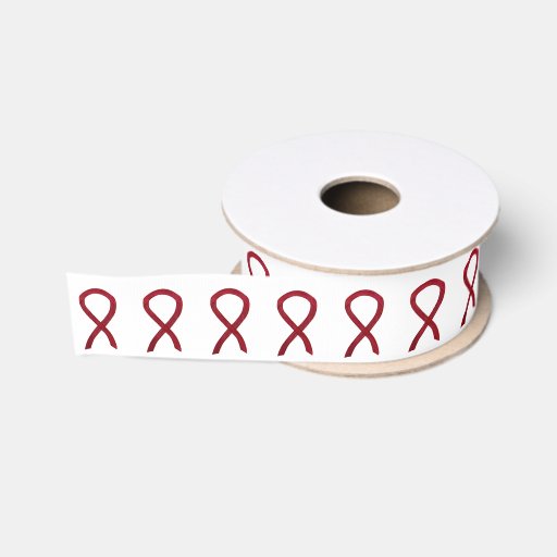 Burgundy Awareness Ribbon Custom Design Ribbons Zazzle