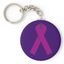 Burgundy Awareness Ribbon Products Key Chain