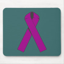 Burgundy Awareness Ribbon Products mousepads