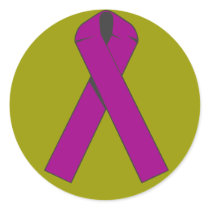 Burgundy Awareness Ribbon Products Round Stickers