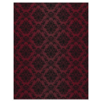 Burgundy Baroque Black Lace Pattern Paper Personalized Letterhead
