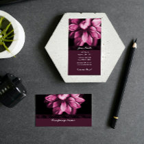 Burgundy Bloom Business Card business cards