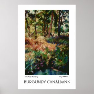 Burgundy Canalbank Poster or Print print
