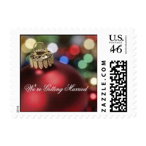 Burgundy Christmas Ornament Stamp stamp