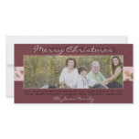 Burgundy Christmas Photo Card