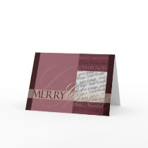 Burgundy • Christmas Photo Card Template