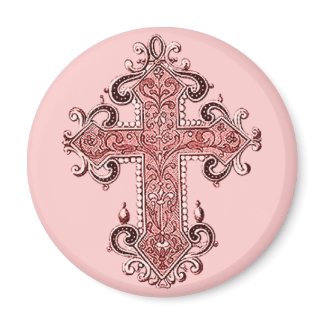 Burgundy Cross Magnet magnet