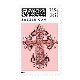 Burgundy Cross Stamp stamp