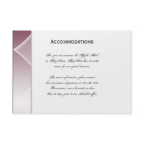 Burgundy Diamond Rounded Corners Accomodations Personalized Invites