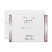 Burgundy Diamond Rounded Corners Response Card Personalized Invitations