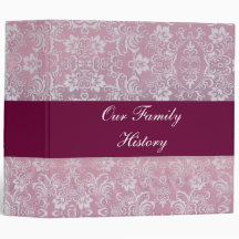 Burgundy Family History Book 3 Ring Binders