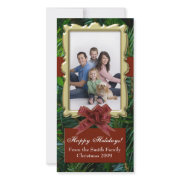 Burgundy Fir Tree Traditional Photo Cards photocard