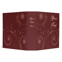 Burgundy Floral binders