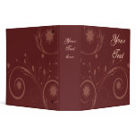 Burgundy Floral binders