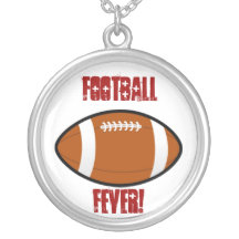 Burgundy Football Necklaces