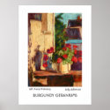 'Burgundy Geraniums' Poster/Print print