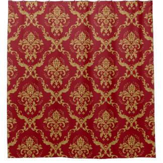 Burgundy And Gold Shower Curtain Burgundy And Gold Shower Curtain